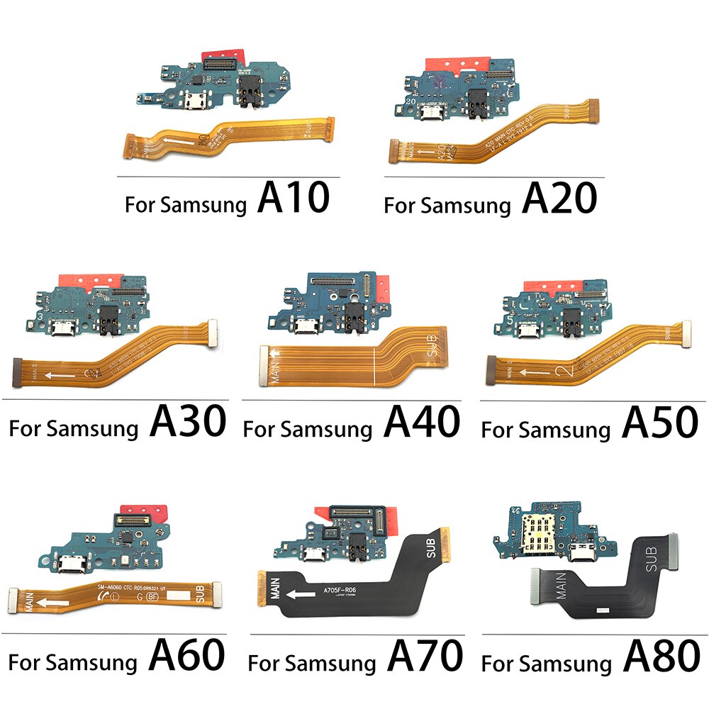 Station de charge USB + carte mÃ¨re, cÃ¢ble flexible, pour Samsung Galaxy A10 A20 A30 A40 A50 A60 A70 A80