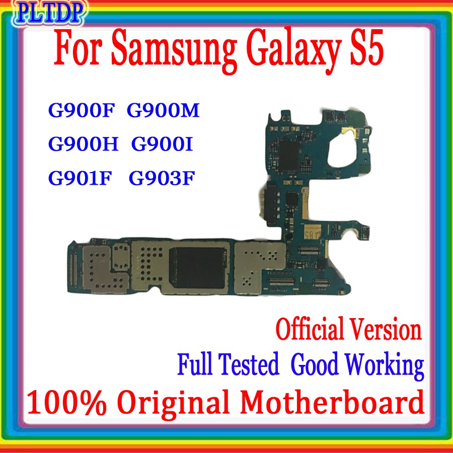 Carte mÃ¨re 100% originale dÃ©bloquÃ©e pour Samsung Galaxy S5 G900F, circuit imprimÃ© complet avec puces testÃ©