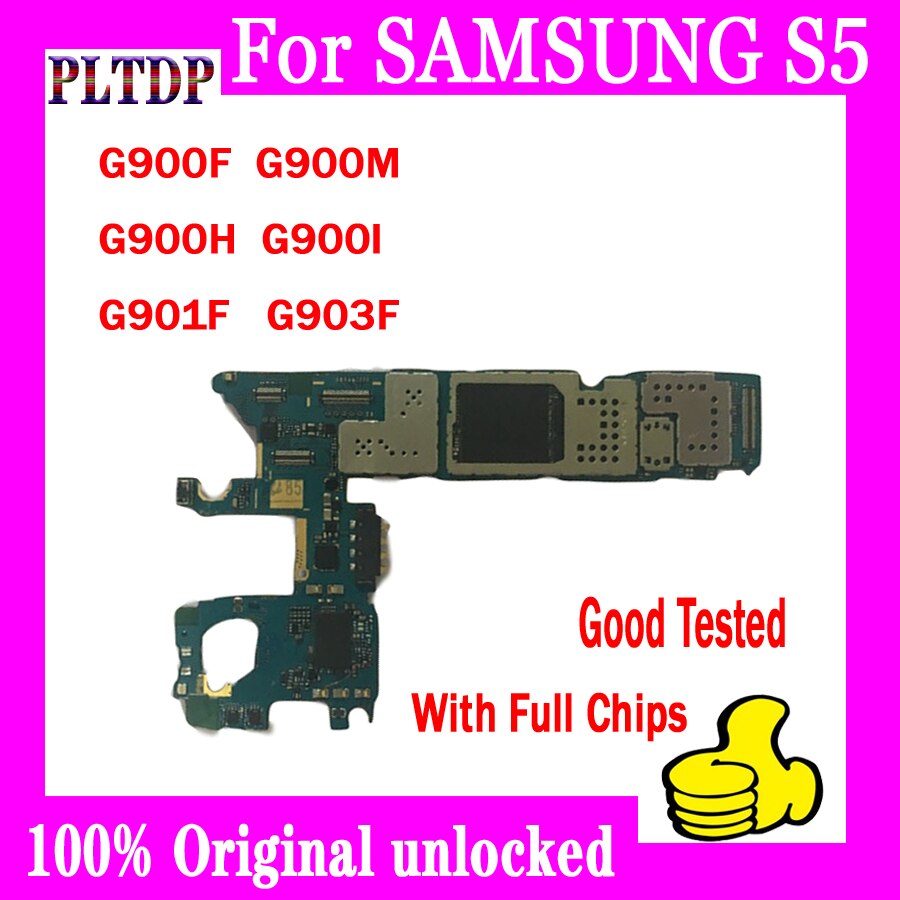 Carte mÃ¨re 100% originale pour Samsung Galaxy S5 G900F G900M G900H G900I G901F G903F, dÃ©bloquÃ©e en usine, testÃ©e et fonctionnelle