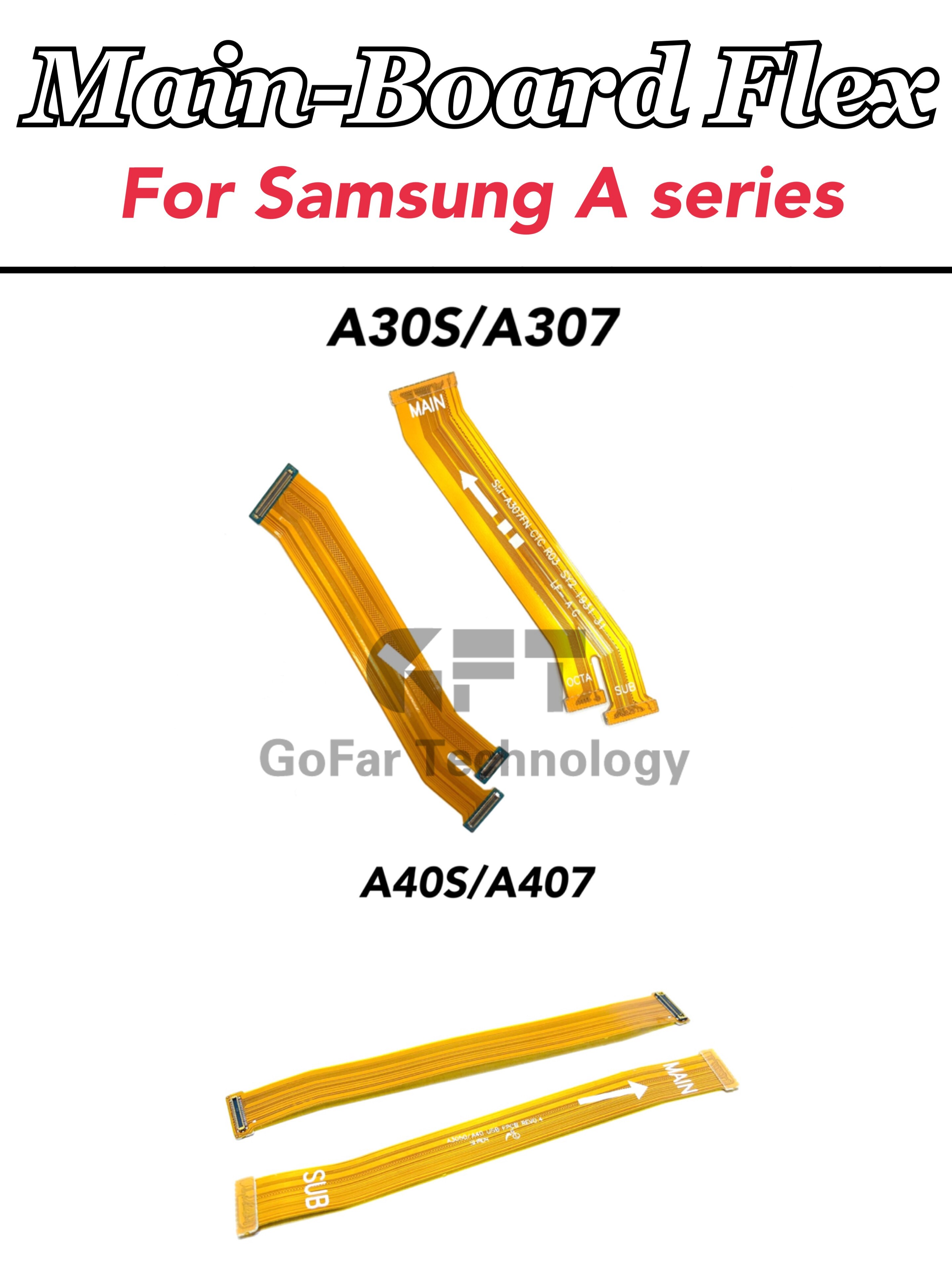 Carte mÃ¨re pour Samsung Galaxy A30S A307F A40S A50S A507F A60S A70S A707, connecteur de carte mÃ¨re, Ã©cran LCD, cÃ¢ble USB flexible, 5 piÃ¨ces