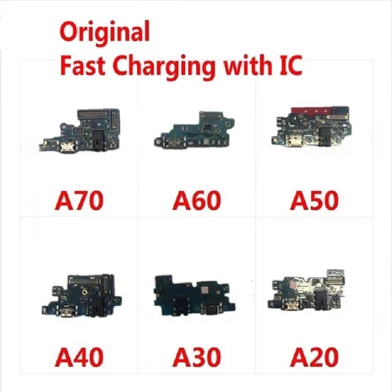 PiÃ¨ces de carte de connecteur de Port de chargement USB Original, cÃ¢ble flexible avec Microphone, pour Samsung Galaxy A70 A60 A50 A40 A30 A20 A10