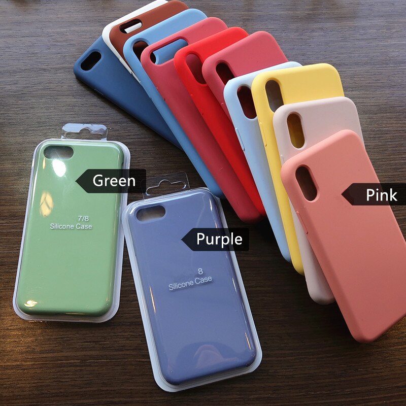 Coque liquide officielle en Silicone pour iPhone, compatible modÃ¨les 13, 7, 8 Plus, 13 Pro, 11, 12 Pro, XS Max, XR, X, SE 2020