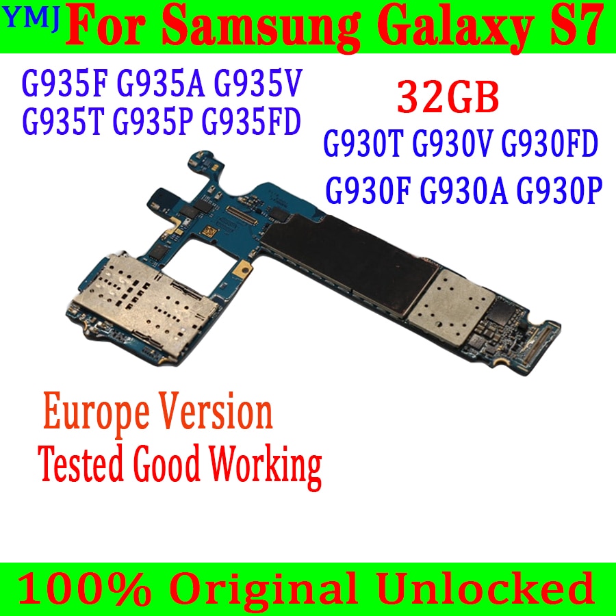 Carte mÃ¨re 100% originale dÃ©bloquÃ©e avec puces complÃ¨tes, pour Samsung Galaxy S7 G930F G930V G935FD G935F G935FD, Version europÃ©enne