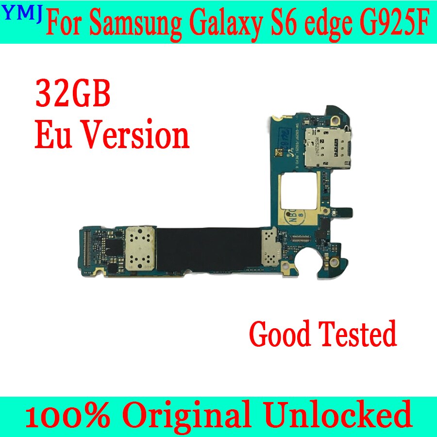 Carte mÃ¨re 100% originale dÃ©bloquÃ©e pour Samsung Galaxy S6 edge (G925F/G925i), circuit imprimÃ© principal avec puces et systÃ¨me d'exploitation complet, livraison gratuite