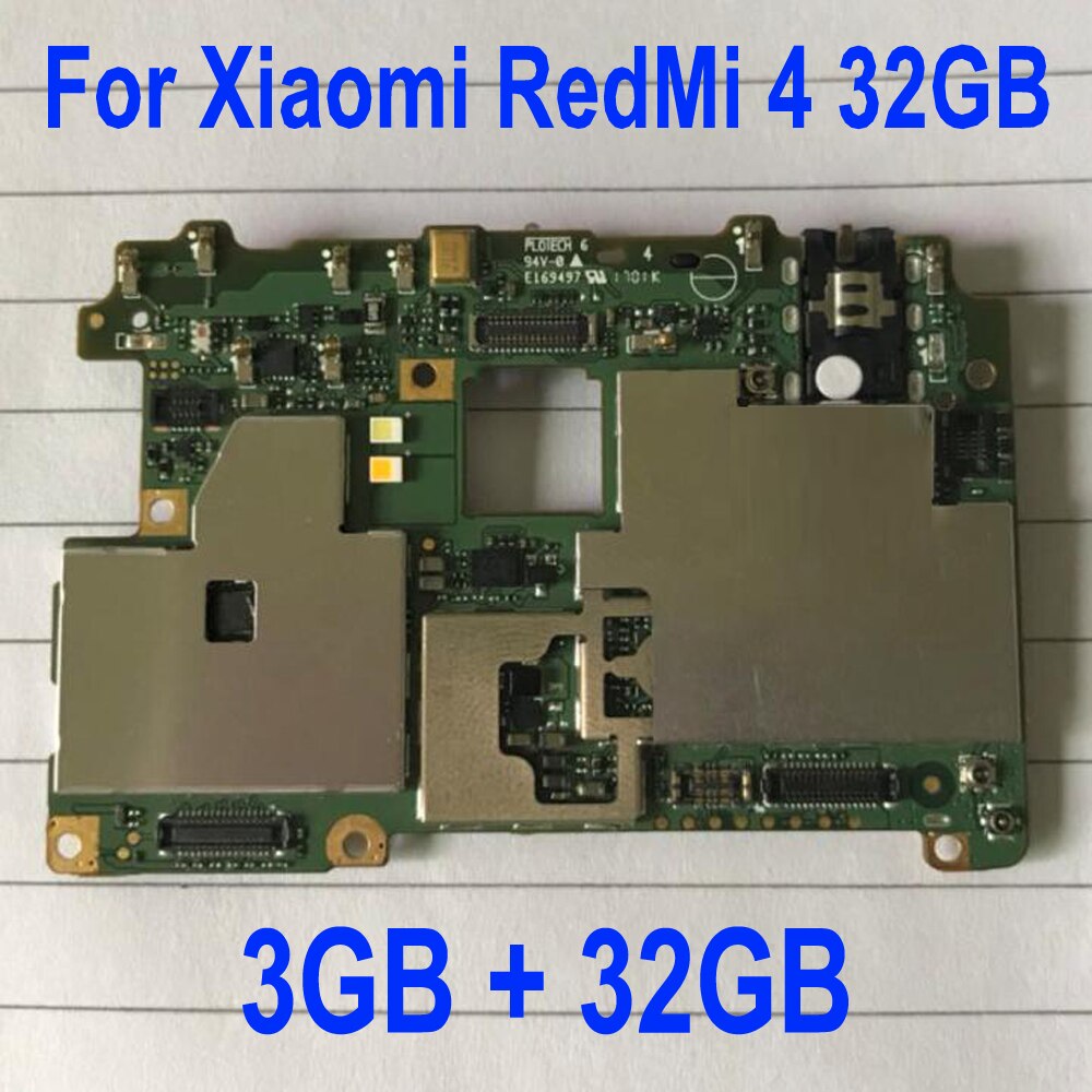 Carte mÃ¨re originale du micrologiciel Global pour Xiaomi Redmi 4 Pro Prime, 3 go/32 go, avec puces et cÃ¢ble flexible