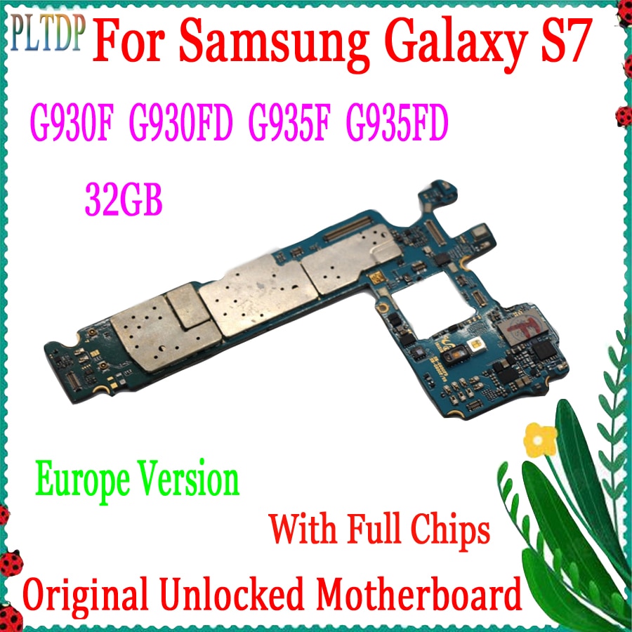 Carte mÃ¨re 32 go 100% originale dÃ©bloquÃ©e pour Samsung Galaxy S7 edge (G930F/G930FD/G935F/G935FD), circuit imprimÃ© principal avec puces complÃ¨tes, Version europÃ©enne