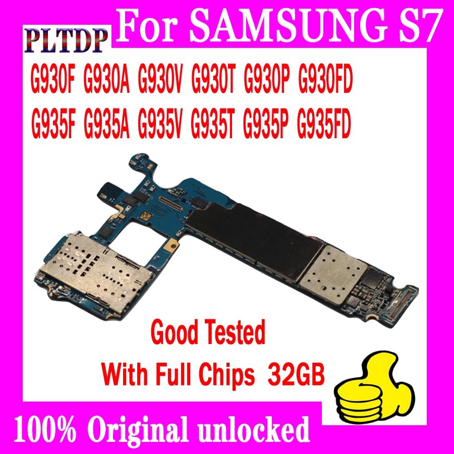 Carte mÃ¨re 100% originale dÃ©bloquÃ©e pour Samsung Galaxy S7, pour modÃ¨les G930F, G930FD, g930 v, G935F, G935FD, Version europÃ©enne