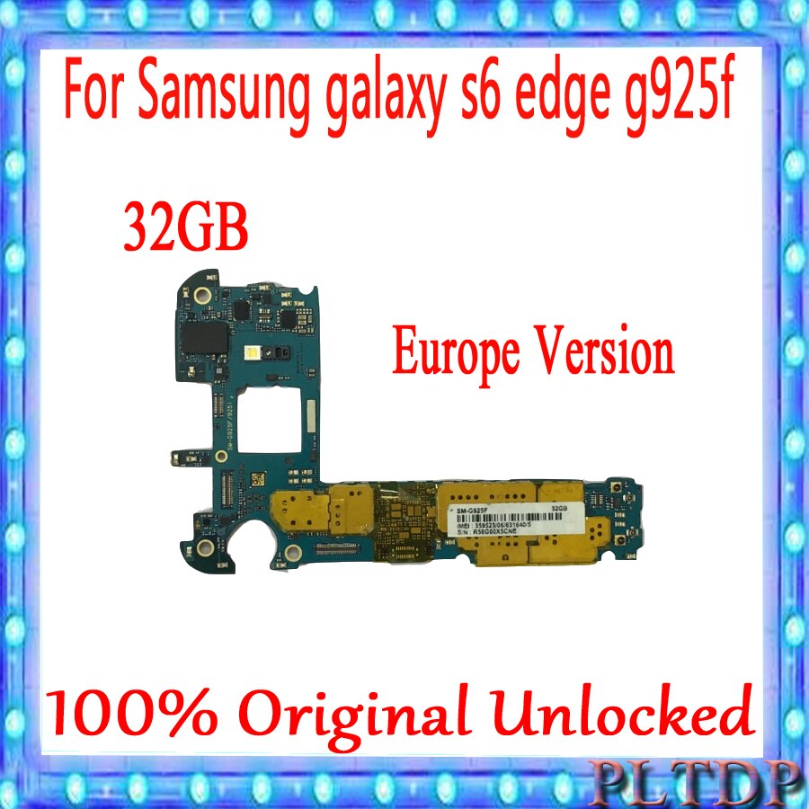 Carte mÃ¨re 32 go originale dÃ©bloquÃ©e pour Samsung Galaxy S6 Edge G925F, G925I, version europÃ©enne, systÃ¨me Android, bon fonctionnement