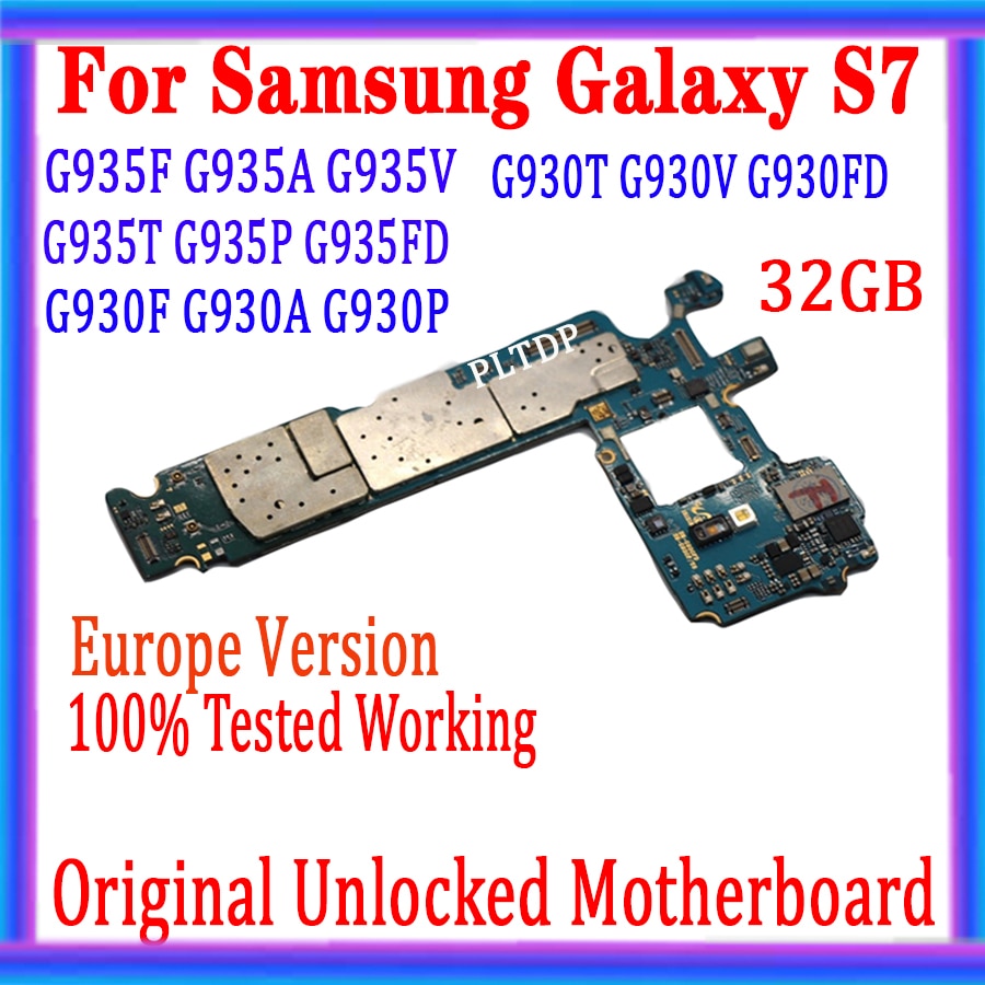 Carte mÃ¨re 32 go originale dÃ©bloquÃ©e pour Samsung Galaxy S7 G930F G930FD g930 v G935F G935FD, testÃ©e, bon fonctionnement