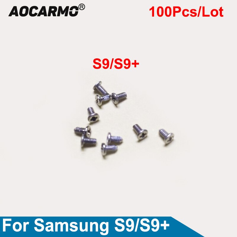 Aocarmo â cadre pour carte mÃ¨re, 100 piÃ¨ces/lot, 3.2x1.4mm, vis de remplacement pour Samsung Galaxy S9 S9 + S9 plus