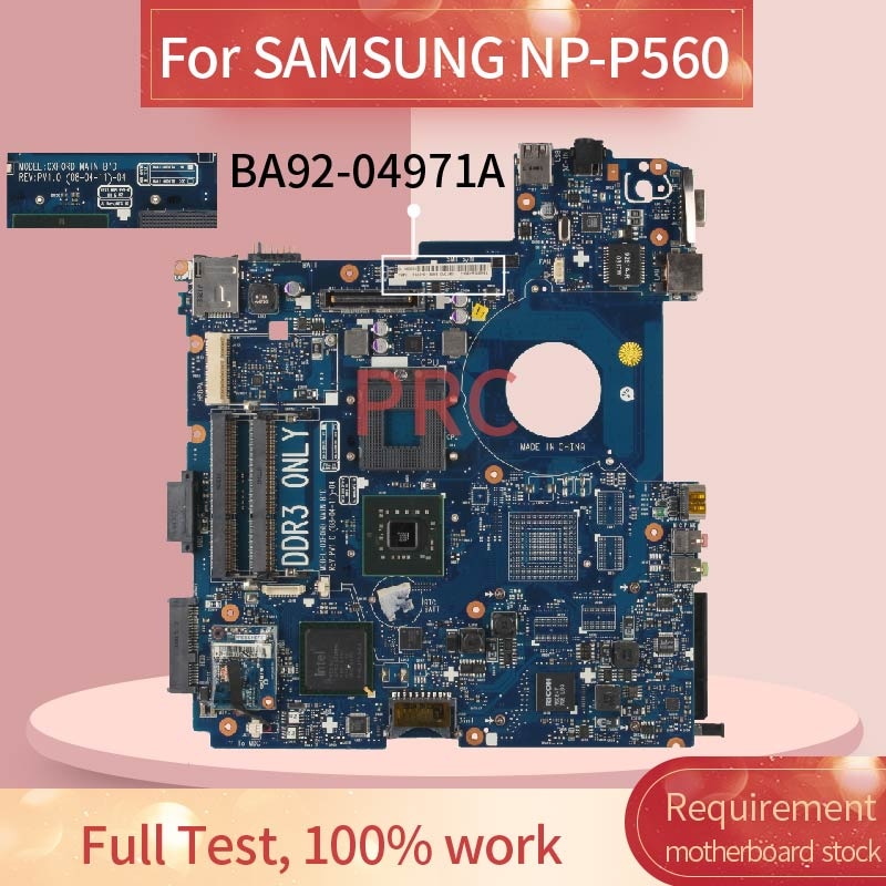 Carte mÃ¨re Naptop pour SAMSUNG BA92-04971A, processeur NP-P560 DDR3, BA41-00917A pour Notebook